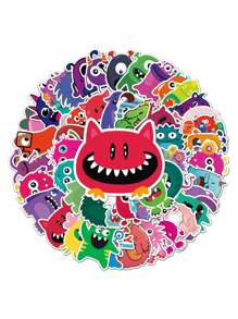 50張卡通圖案貼紙 - 彩色 - 查看 4