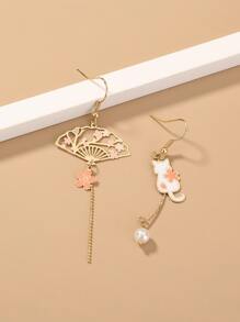 Nooxian 貓不成對耳環 - 彩色 - 查看 5