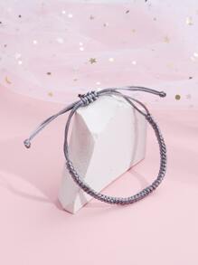 1pc Lucky Rope Braided Bracelet Gift Set For Best Friends/Couples, Wholesale Women's Multi-Piece Bracelet Set - Grey - View 7