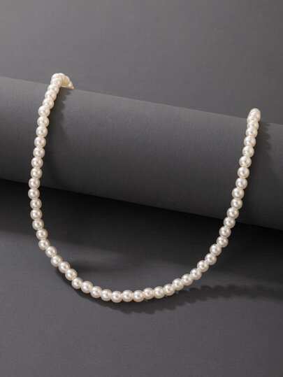 ネックレス 人工パールデコレーション