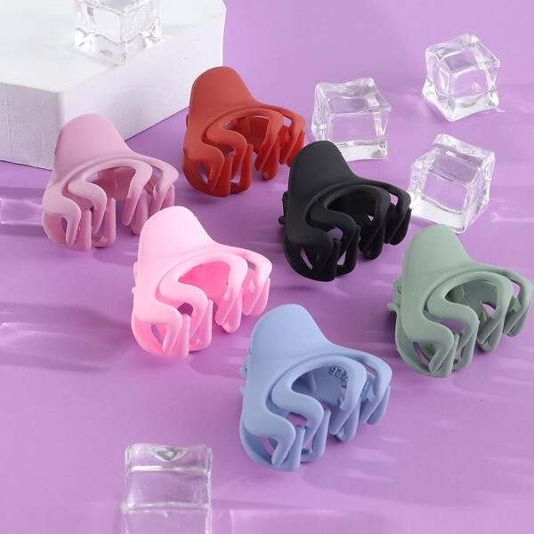 

6pcs Toddler Girls Minimalist Hair Claw, Multicolor