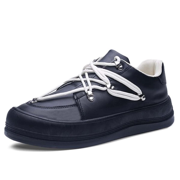 

Men Lace-up Front Low Top Sneakers, Black