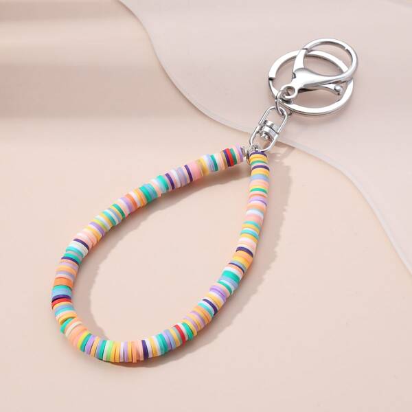 

1pc Beaded Keychain, Multicolor
