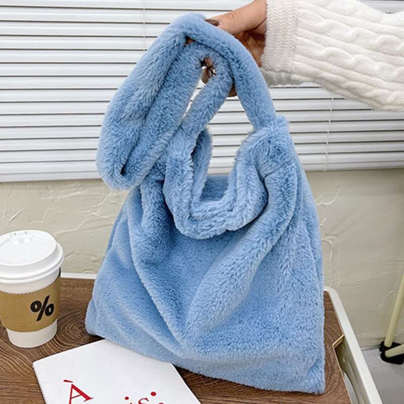 

Fluffy Shoulder Bag, Blue