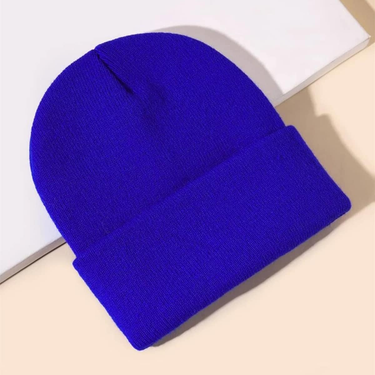 

Solid Knit Beanie, Blue