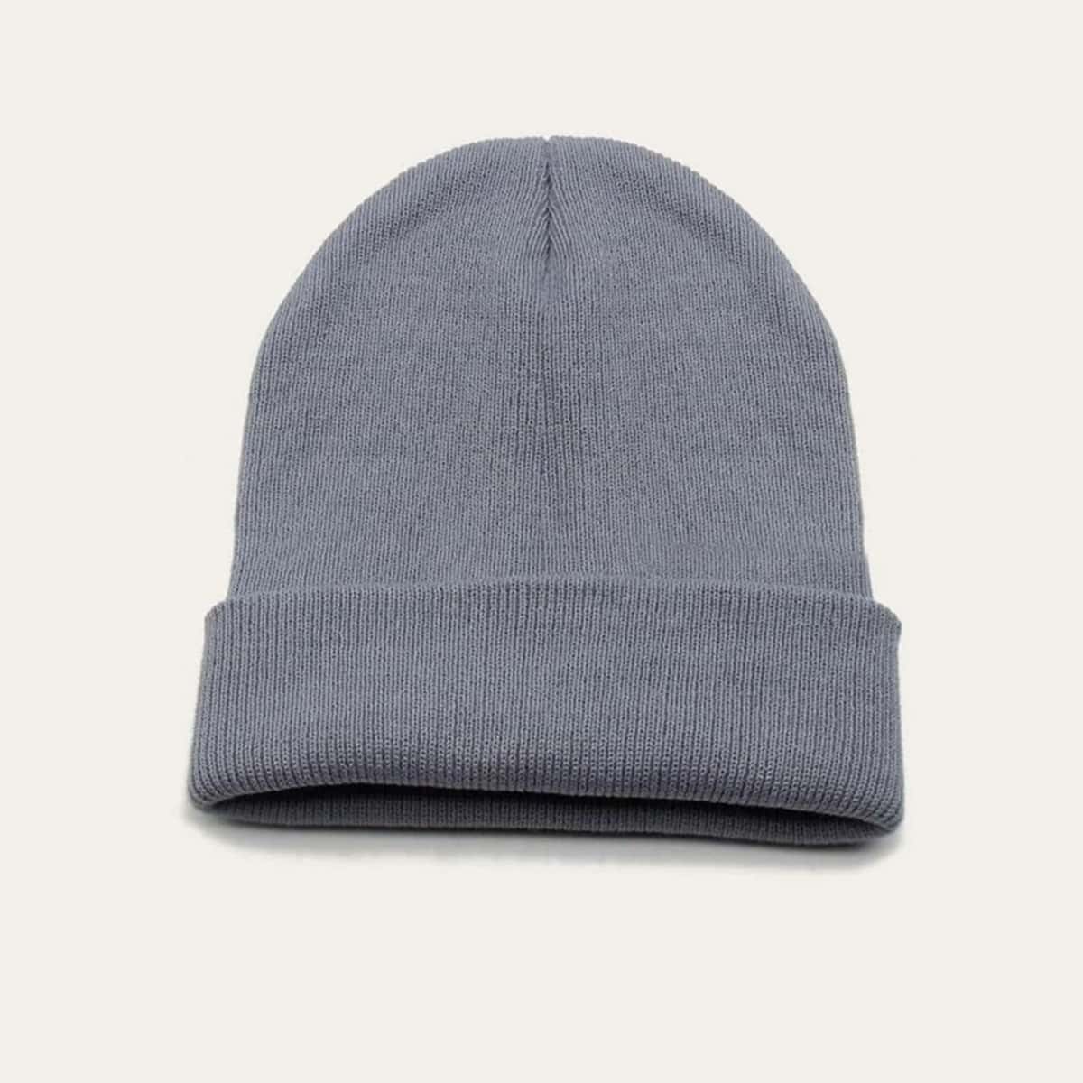 

Solid Knit Beanie, Grey
