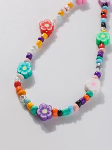 1入組軟陶心形米釘珠鑰匙圈,適用於鑰匙圈,車鑰匙