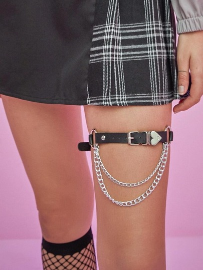 1pc Chain Decor Thigh Garter