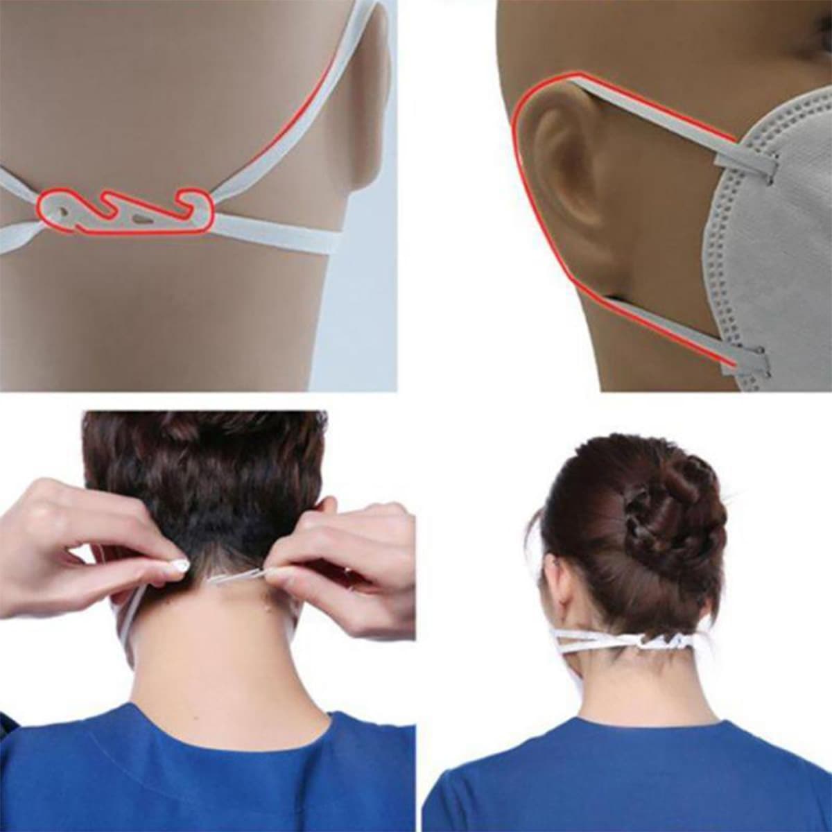 

30pcs Face Cover Strap Extender, White