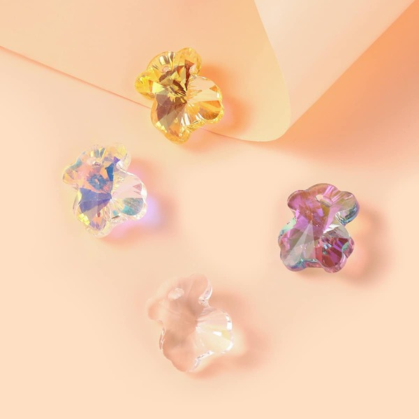 

4pcs Bear Shaped DIY Jewelry Accessory, Multicolor