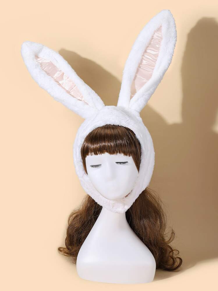 うさぎ耳　帽子　かわいい 甘くて かわいい ウサギの 耳の ぬいぐるみ 帽子 女性用 冬用 厚手 暖かい 防寒 ネット リティ 耳 保護 ヘッド バンド