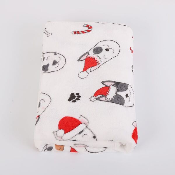 

Christmas Dog Print Blanket, Multicolor