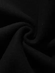 SHEIN EZwear 卡通臉圖案加絨內裏運動衫