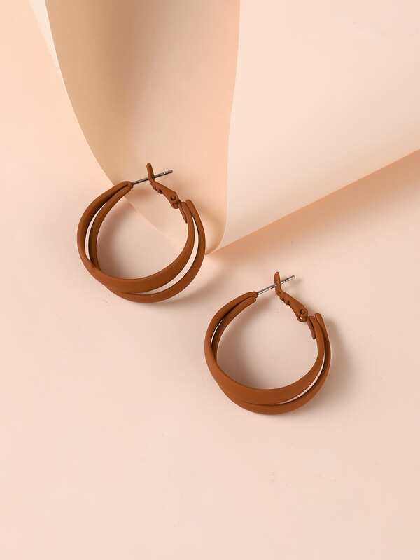 Solid Round Shaped Earrings