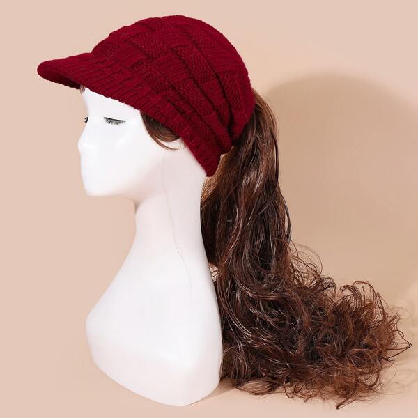 

Plain Knit Hat, Burgundy