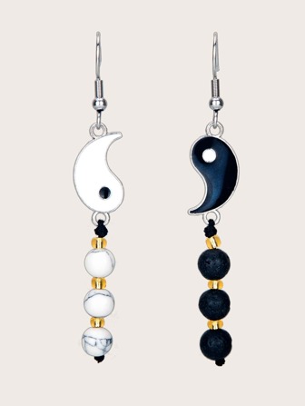 Orecchini non corrispondenti Yin & Yang