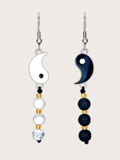 Yin & Yang Mismatched Earrings