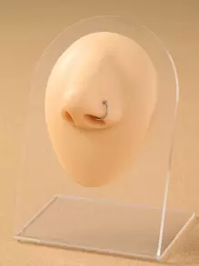 不銹鋼鼻環 - 銀色 - 查看 1