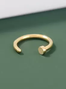 幾何裝飾鼻環 - 金黃色 - 查看 4