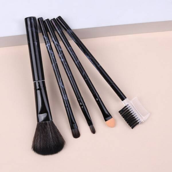 

5pcs Makeup Brush Set, Black