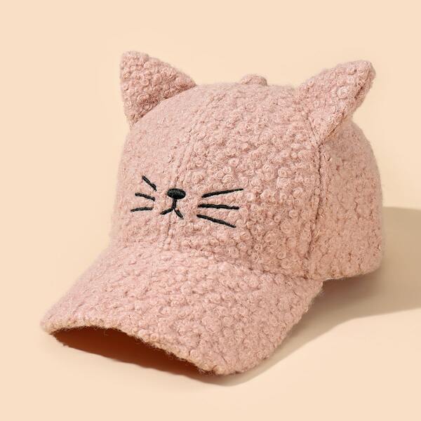 

Cat Ear Decor Baseball Cap, Pink