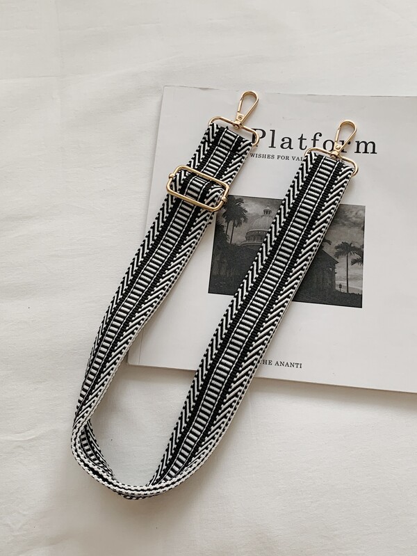 Geometrisch gemusteter Taschengurt, Taschenzubehör, DIY Zubehör, verstellbarer Ersatz Schultergurt, stilvoll und strapazierfähig