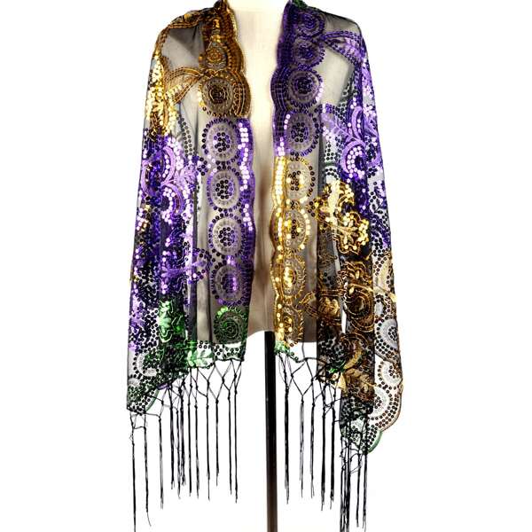 

Sequin Decor Shawl Scarf, Multicolor