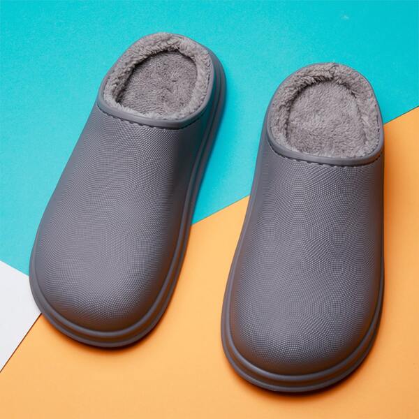 

Men Minimalist Home Slippers, Grey