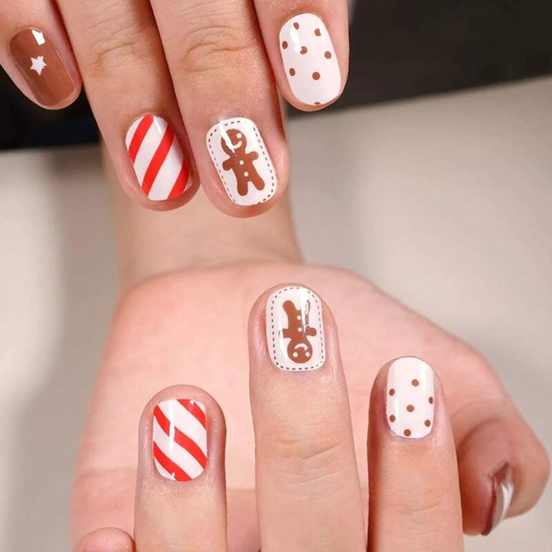 

14pcs Christmas Nail Art Sticker, Multicolor