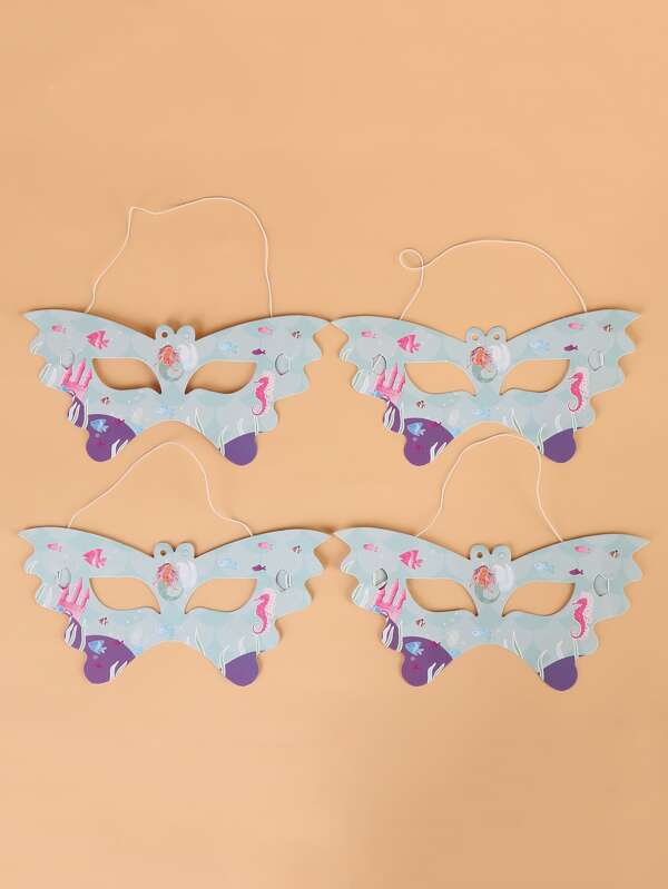 6pcs Mermaid Print Party Eye Cover