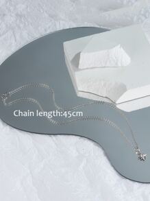 Vòng cổ mặt dây chuyền Khối Zirconia - Bạc - Xem 3