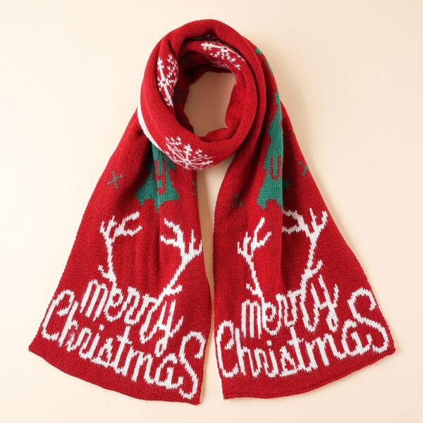 

Toddler Kids Christmas Letter Graphic Scarf, Multicolor