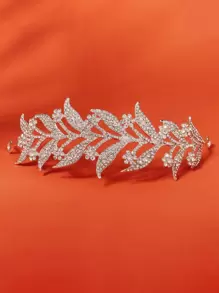 Rhinestone Decorated Bridal Headpiece; Romantic Wedding Accessories - Silver - View 1