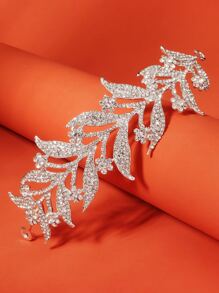 Rhinestone Decorated Bridal Headpiece; Romantic Wedding Accessories - Silver - View 2