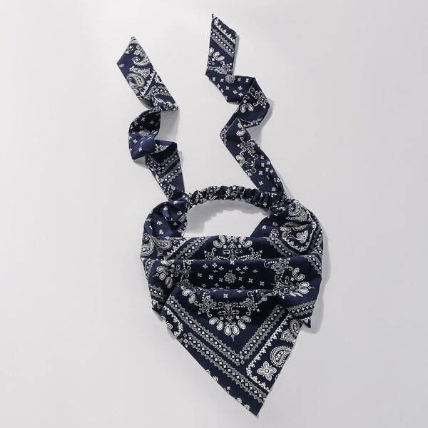 

Paisley Print Hair Band, Black and white