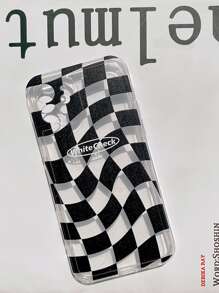 Vỏ điện thoại ca rô - Đen và trắng - Xem 1