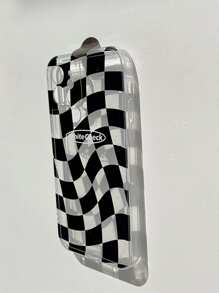 Vỏ điện thoại ca rô - Đen và trắng - Xem 5