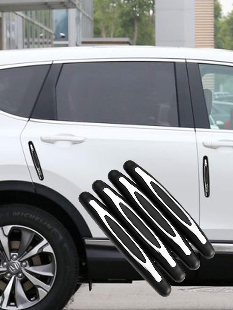4pcs Car Anti-collision Sticker - Black - View 1