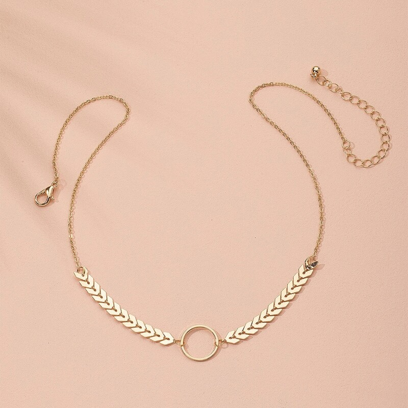 

Minimalist Ring Decor Necklace, Gold
