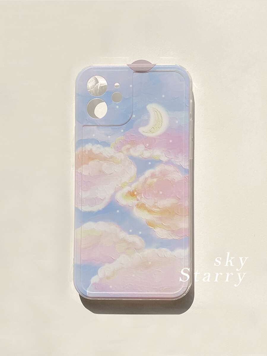 Moon & Clouds Phone Case - Multicolor - View 1