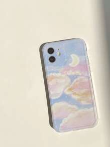 Moon & Clouds Phone Case - Multicolor - View 2