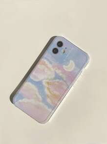 Moon & Clouds Phone Case - Multicolor - View 3
