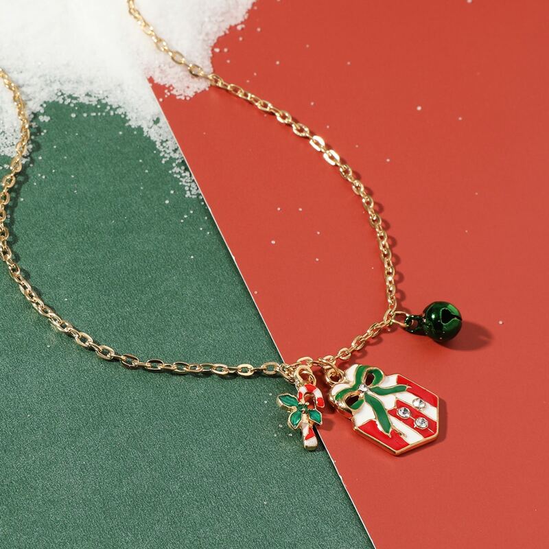 

Christmas Bell Decor Chain Necklace, Multicolor