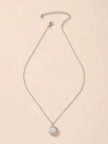 1PC Mở Mề Đay Mặt Dây Chuyền Vòng Cổ Trang Sức Bằng Đồng - Bạc - Xem 5