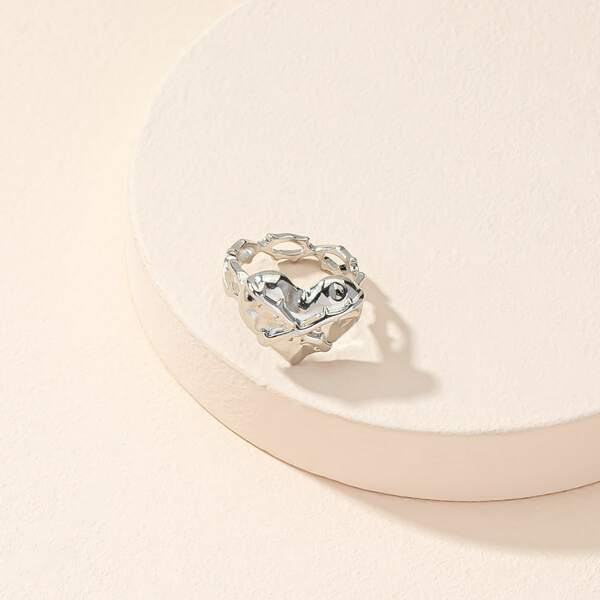

Heart Decor Ring, Silver