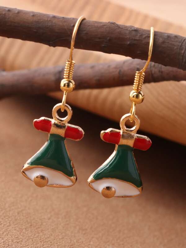 女孩聖誕鈴鐺耳墜