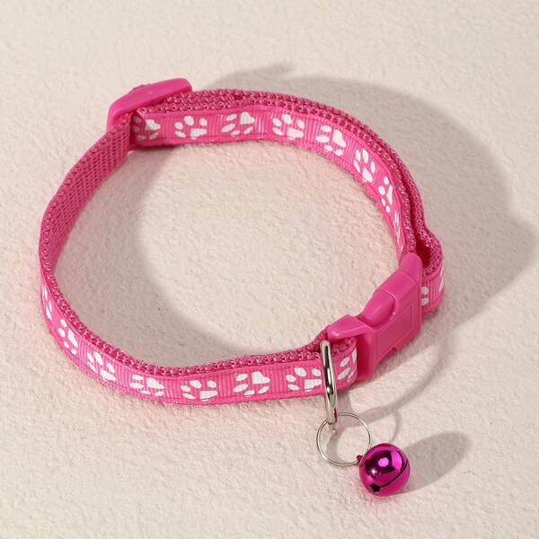 

Paw Print Pet Collar, Pink
