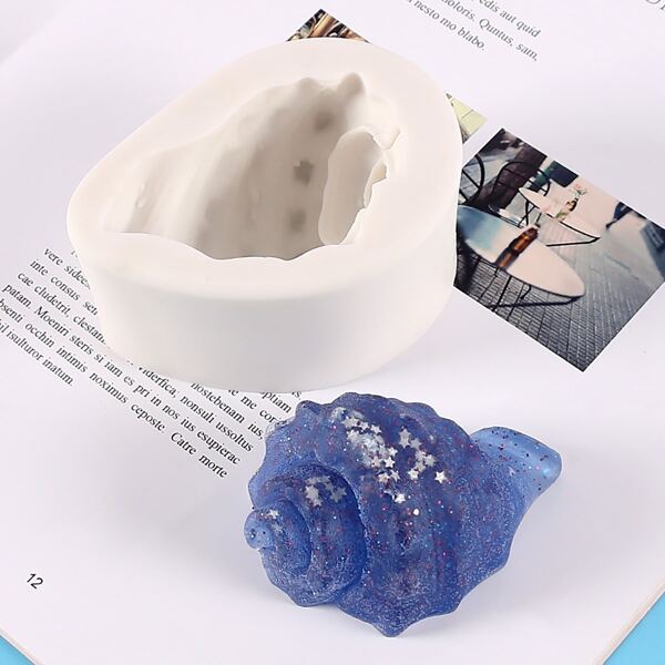 

1pc Conch Shaped Silicone Mold, White