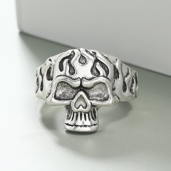 

Halloween Skull Detail Ring, Silver
