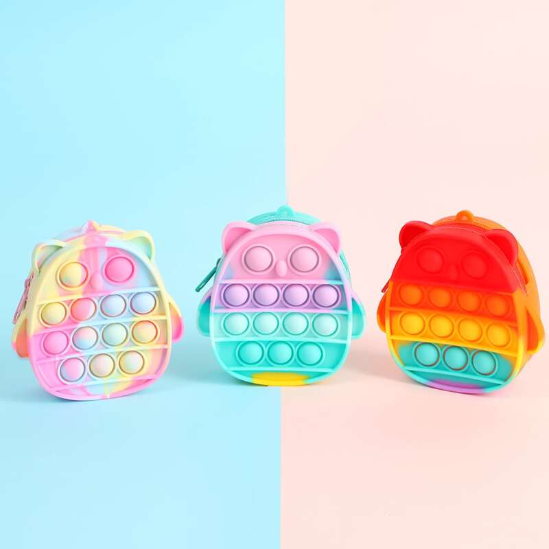 

1pc Random Bubble Pop Decor Coin Purse, Multicolor